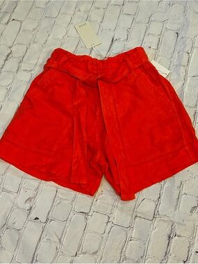 Joie orange Paperbag Waist Tie Shorts